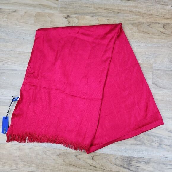 💜NWT Apt 9 Geisha Red Rayon Lightweight Wrap/Shawl/Scarf - Picture 5 of 9